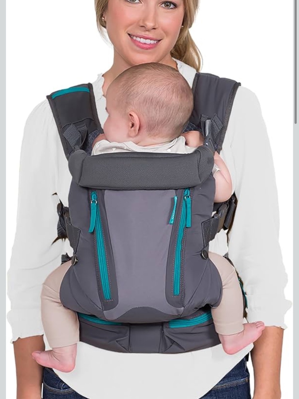Infantino Gray and Teal Baby Front Carrier